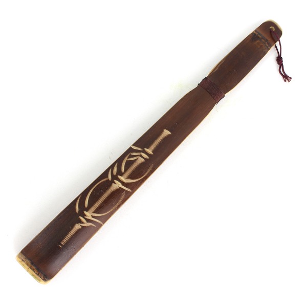 S 39cm Domestic Flat 2-Layer Bamboo Massage Stick | Neck and Shoulder Massager