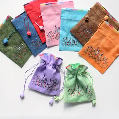 S1620 Embroidered Ramie Pouch | Lucky Bag Gift Wrapping