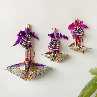 Traditional Bojori Making Kit (Colorful Bojori with Five-Color Stripes for New Year, Housewarming, Business Opening, Holiday Gifts)