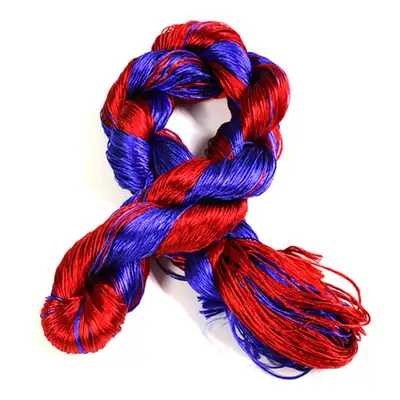 Blue and Red Silk Thread Special Royal Thread 50cm | Silk Thread Bundle for First Birthday Celebration, Wedding Ceremony, First Birthday Table Decoration, DIY Party, Traditional Crafts