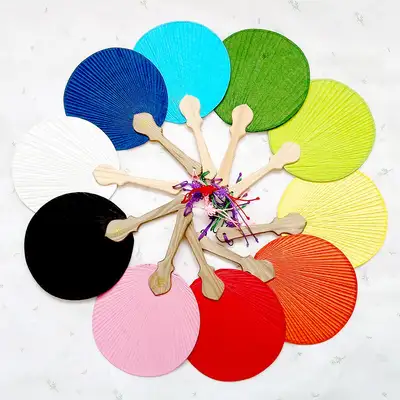 Korean-Made Mini Hanji Fan 15cm | Blank Calligraphy Foreigner Gift Art Activity Drawing Play Art Material