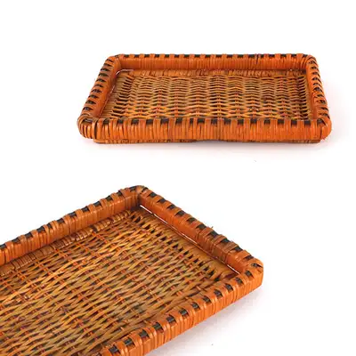 Gift Wrapping Rattan Tray | Lunar New Year Holiday New Year Gift Box Meat Dried Persimmon Basket Rice Cake Packaging Gift