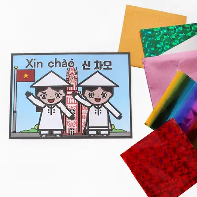Vietnam Foil Art World Travel Culture | Foil Pop Art DIY