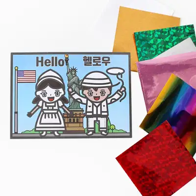 USA Foil Art World Travel Culture Foil Pop Art Design DIY