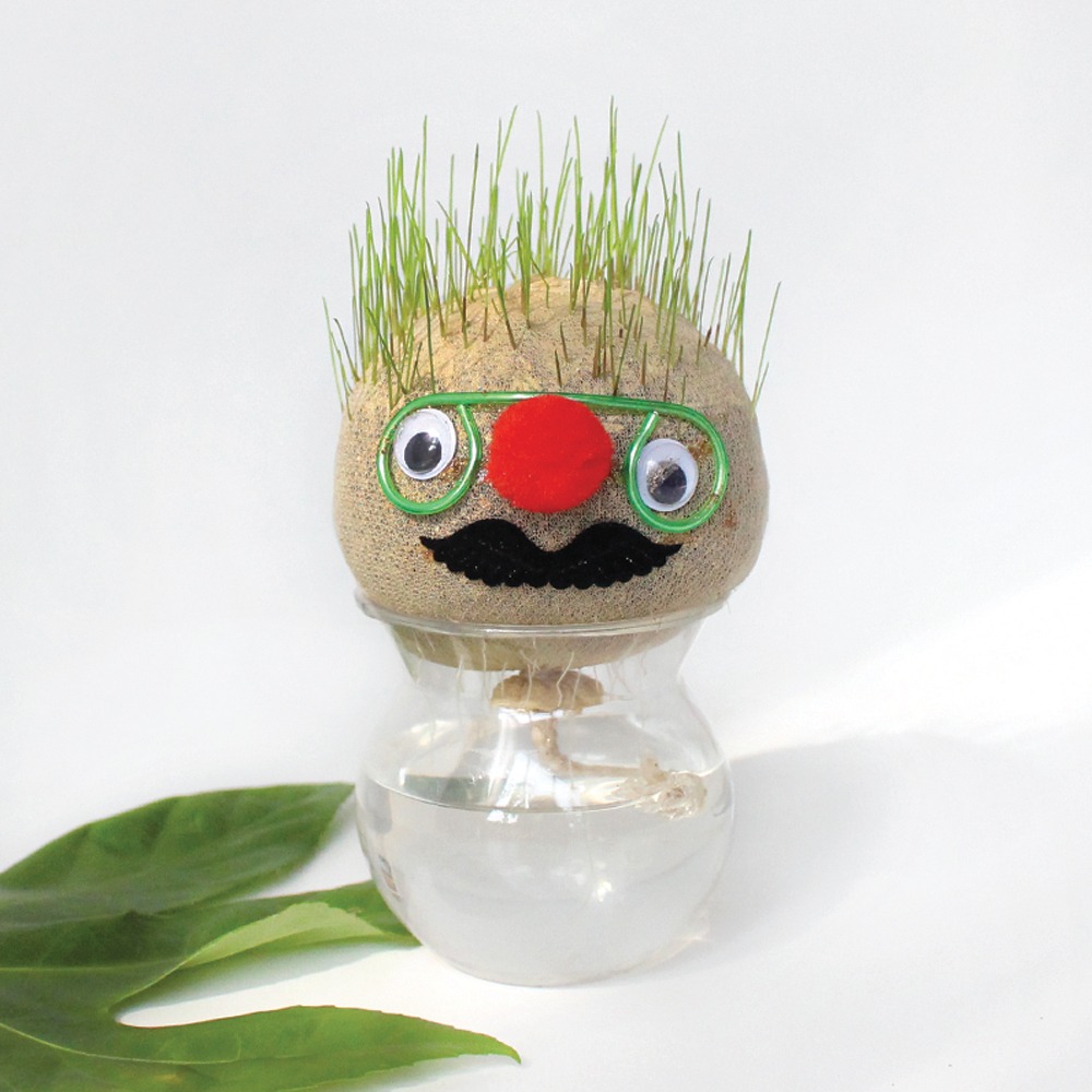 Grass Figure Growing Container Set | Topiary Making Plant Kit