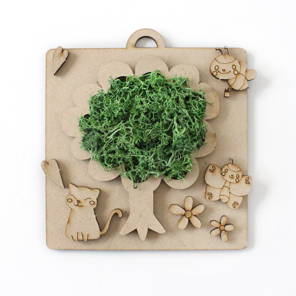 DIY Wood Moss Moss Frame | Air-Purifying Plant Natural Moss