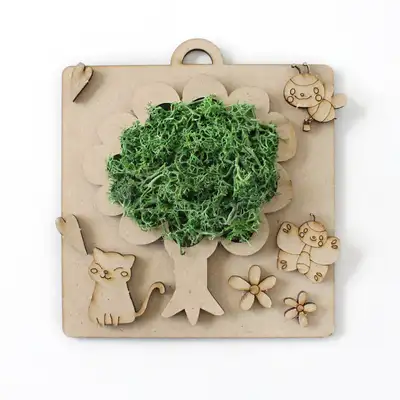 DIY Wood Moss Moss Frame | Air-Purifying Plant Natural Moss