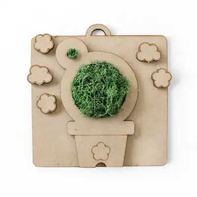 Cactus & Moss Wall Frame DIY Kit | Air-Purifying Plant