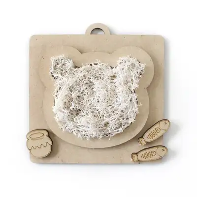 Bear-Shaped Moss Frame DIY Kit | Air-Purifying Plant