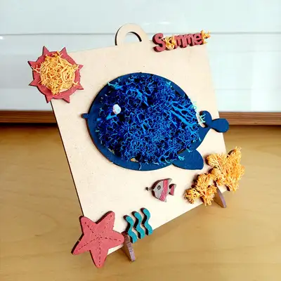 Blue Whale Moss Frame DIY Kit | Plant Moss