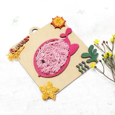 Pink Whale Moss Frame DIY Kit | Potted Moss