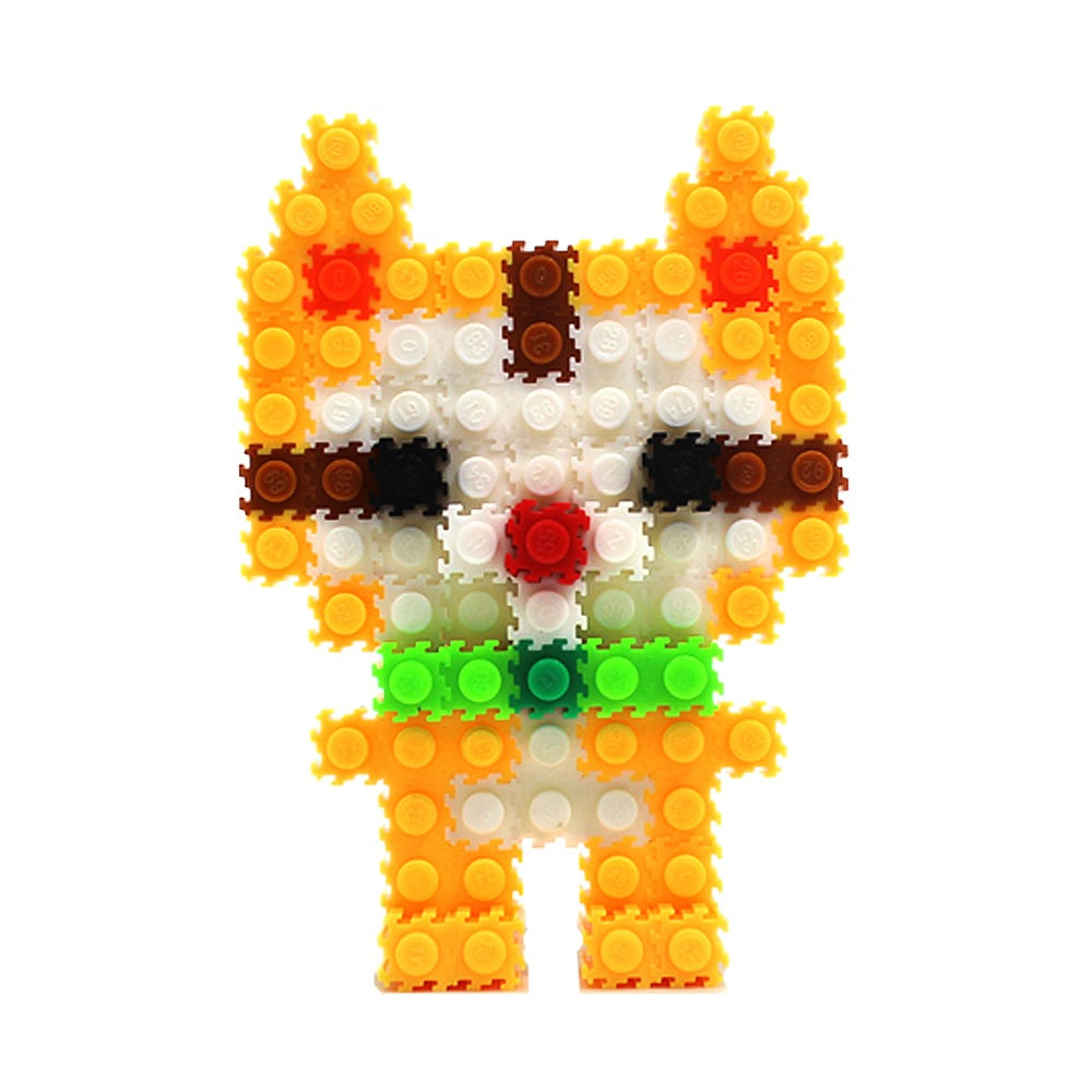 Cat Deform Block Design Set | Mini Pompom Color Block
