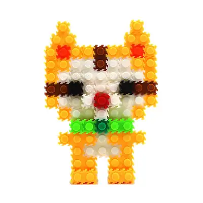 Cat Deform Block Design Set | Mini Pompom Color Block