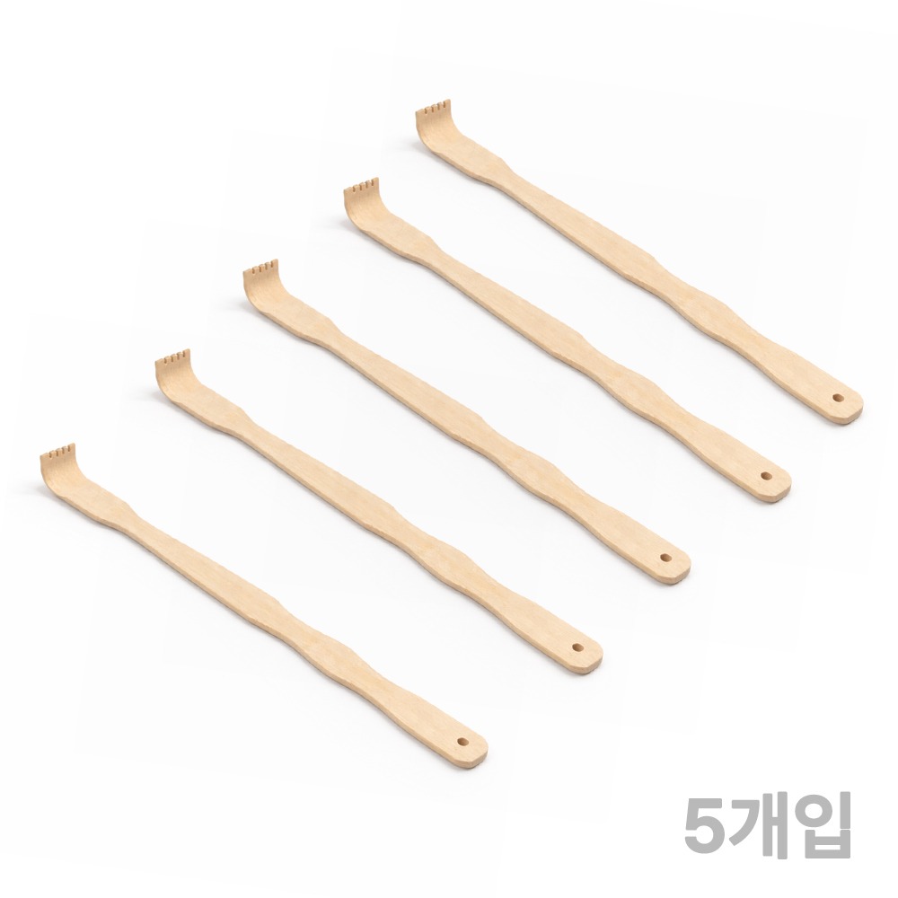 Bamboo Back Scratcher B Set of 5 (Back Scratcher Filial Piety Gift Bulk Gift Promotional Item Back Massage Acupressure Rod)