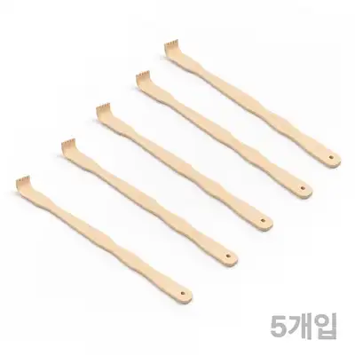 Bamboo Back Scratcher B Set of 5 (Back Scratcher Filial Piety Gift Bulk Gift Promotional Item Back Massage Acupressure Rod)