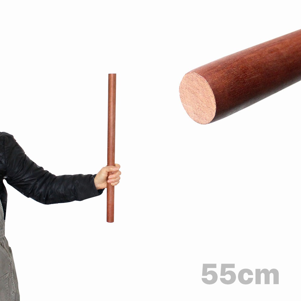 Boxwood Exercise Bar 55cm (Natural Wood Stretching Bar Home Workout Pilates Yoga Bar Massage Roller)