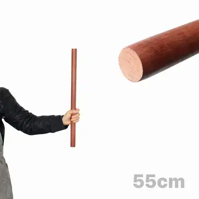 Boxwood Exercise Bar 55cm (Natural Wood Stretching Bar Home Workout Pilates Yoga Bar Massage Roller)