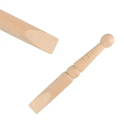 Natural Wood Flat Acupressure Stick