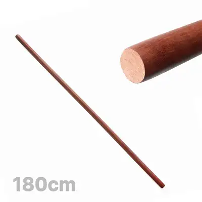 Dakdalwood Exercise Bar 180cm (Wood Stretching Bar Home Training Pilates Solid Wood Yoga Bar Stretching Stick Massage Roller)