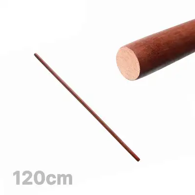 Birch Wood Exercise Bar 120cm (Wooden Stretching Bar Home Training Pilates Natural Wood Yoga Bar Stretching Stick Massage Roller)
