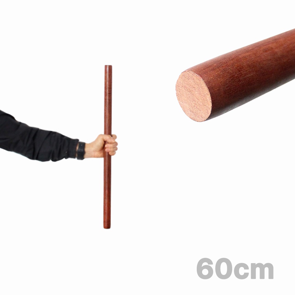 Tagal Wood Exercise Bar 60cm (Wooden Stretching Rod Home Workout Pilates Yoga Bar Stretching Stick Massage Roller)