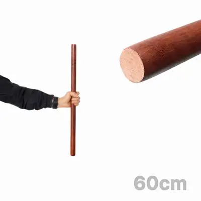 Tagal Wood Exercise Bar 60cm (Wooden Stretching Rod Home Workout Pilates Yoga Bar Stretching Stick Massage Roller)