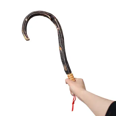Wood Root Hook-Shaped Shoulder Massager 1P (Question Mark Massage for Frozen Shoulder, Neck, Sole, Back Scraper, Meridian Massage Stick)