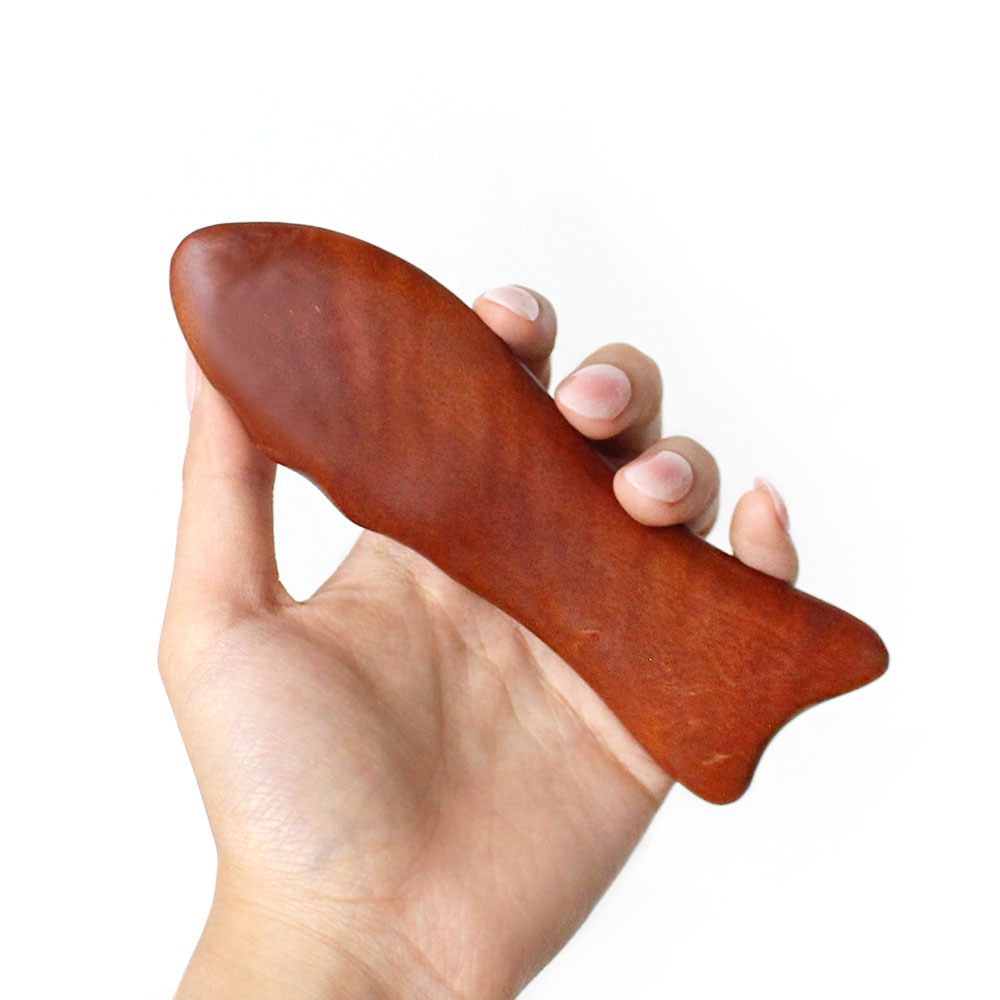 Rosewood Gua Sha Pressure Point Massager DL Wood Full Body Face Meridian