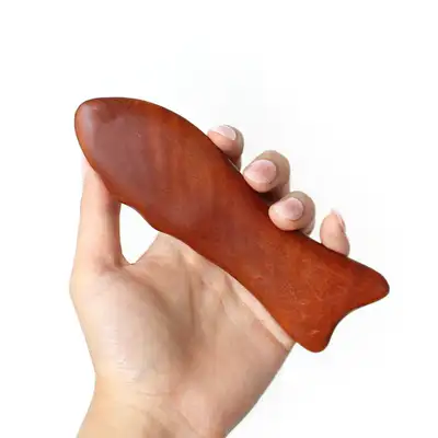 Rosewood Gua Sha Pressure Point Massager DL Wood Full Body Face Meridian