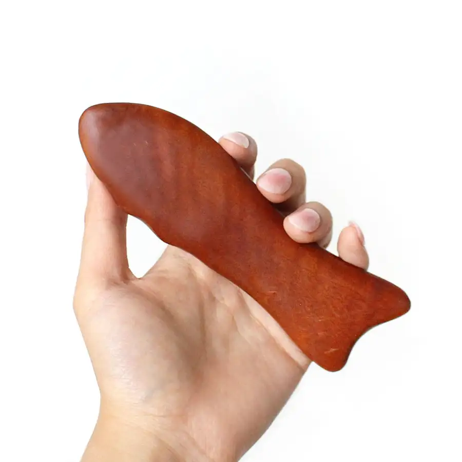 Rosewood Gua Sha Pressure Point Massager DL Wood Full Body Face Meridian — 1