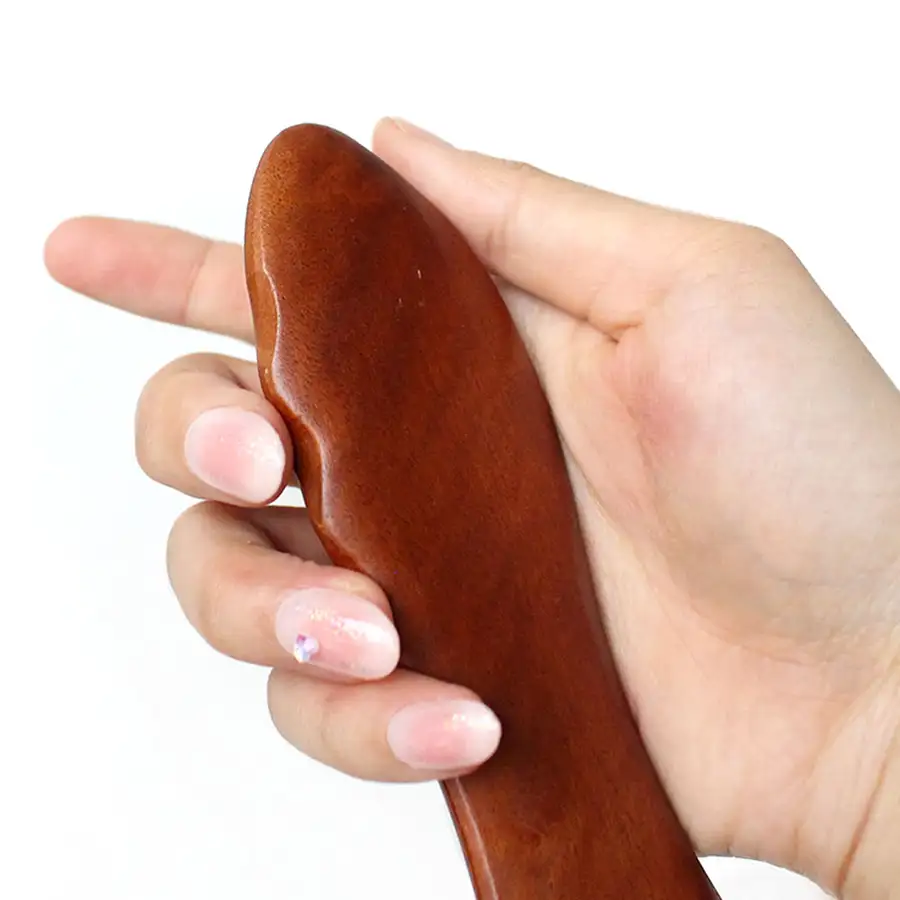Rosewood Gua Sha Pressure Point Massager DL Wood Full Body Face Meridian — 3