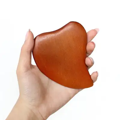 Rosewood Gua Sha Acupressure Tool Aluminum Wood Full Body Face Meridian Massage