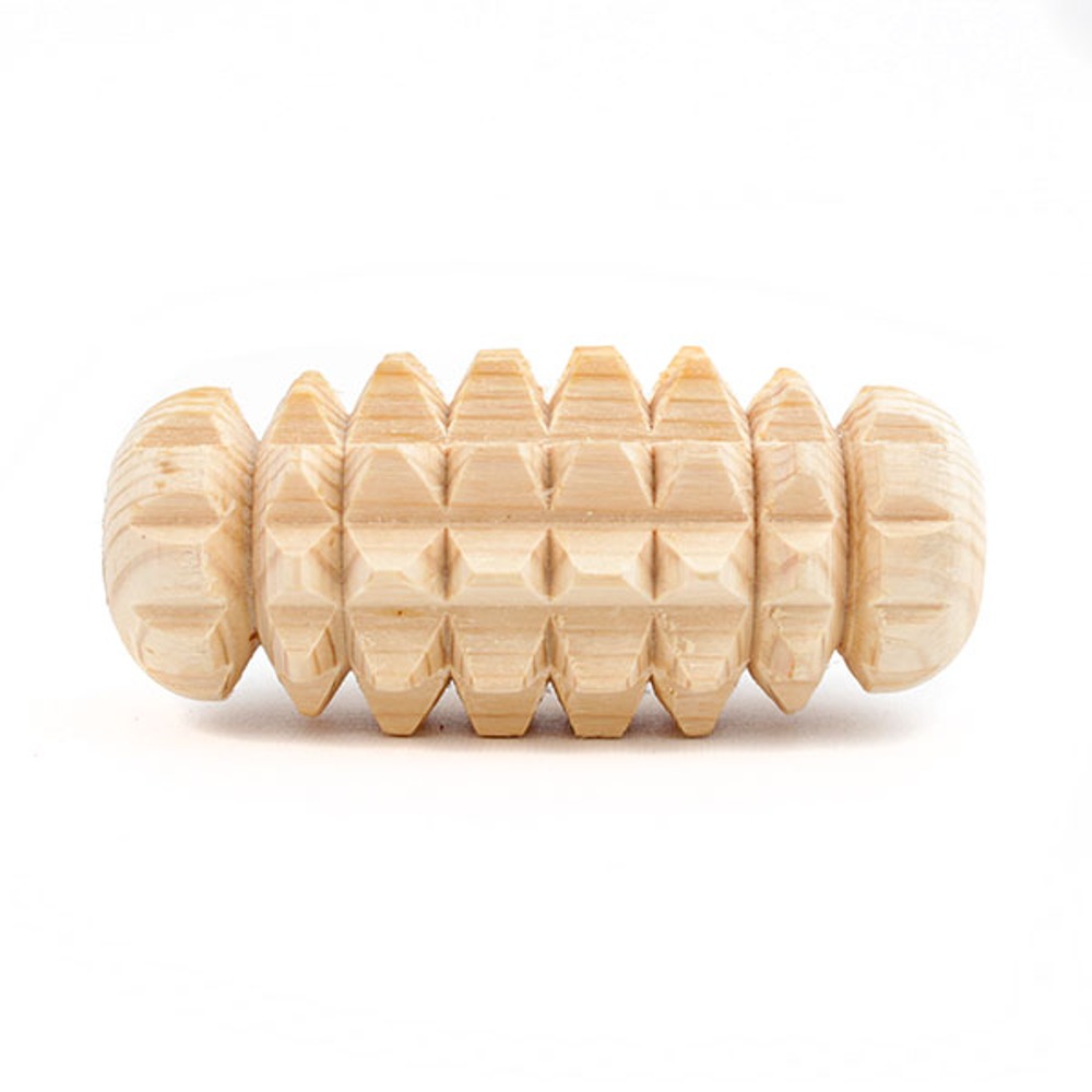 Korean Cypress Wood Hand Massager S (Wood Acupressure Tool Health Reflexology Portable Meridian Roller Solid Wood Massage Stick)