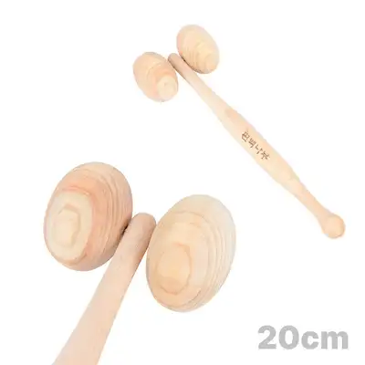 Hinoki Wood Face Massage Roller (Portable Facial Massager Wood Acupressure Rod)