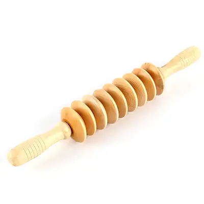 Natural Wood Abacus Bead Belly Roller Massager | Calf Shaping