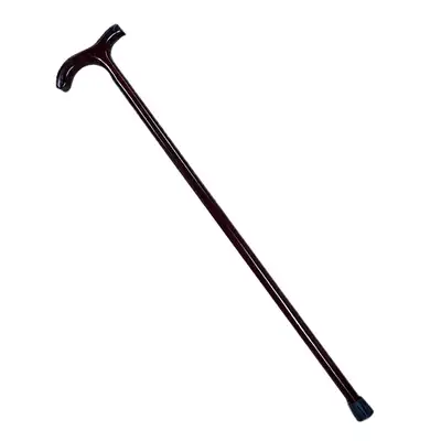 Basic T-Handle Wooden Cane Brown | Elderly Walking Support