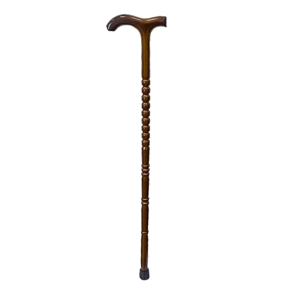 Beaded Antique T-Handle Wooden Walking Cane | Senior Walking Stick Silver Goods Grandmother Grandfather Gift