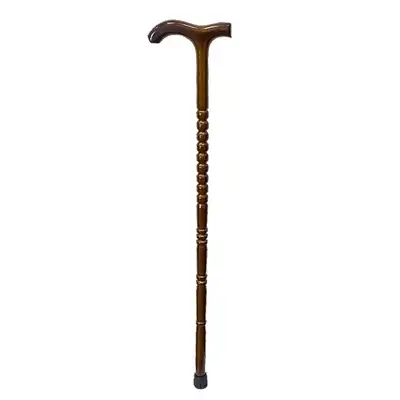 Beaded Antique T-Handle Wooden Walking Cane | Senior Walking Stick Silver Goods Grandmother Grandfather Gift