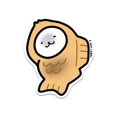 [K ART LABEL] K0019 たいやきとハープ | ハープアザラシ