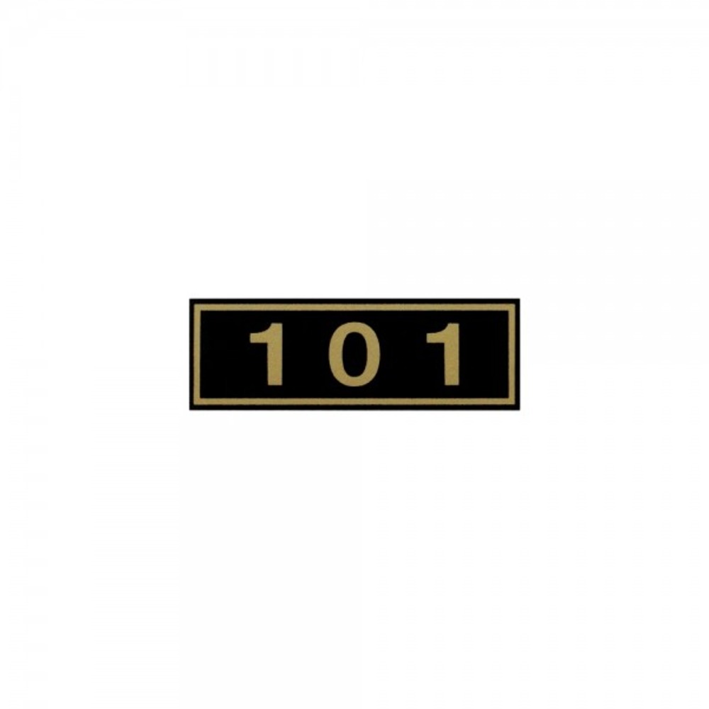 Art Sign Mailbox Room Number Plate PVC Black Adhesive