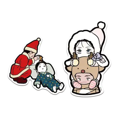 【刀と花】刀と花 推し大型透明ステッカー No.4 クリスマスセット