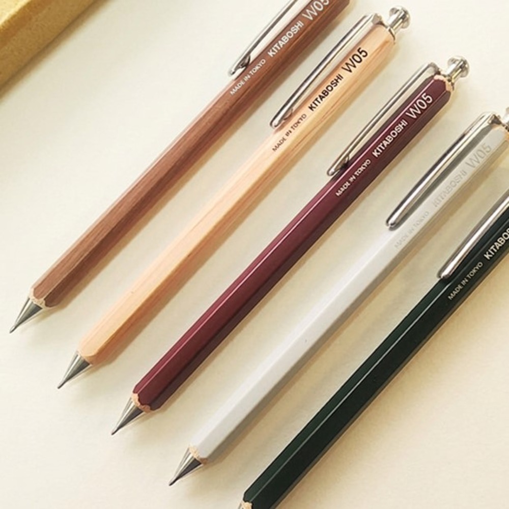 Kutsuwa W Wooden Mechanical Pencil 0.5mm W05-600