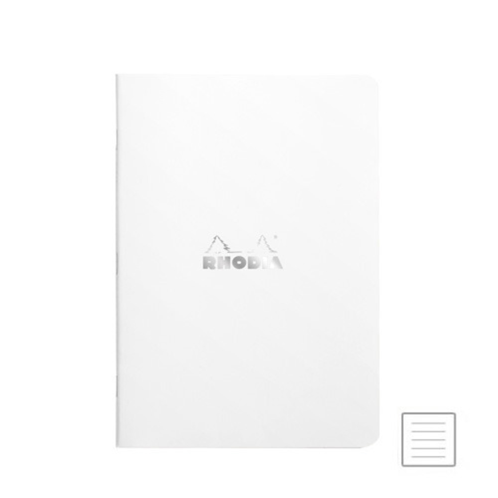 Rhodia Classic Staple Notebook White Lined A5 119187