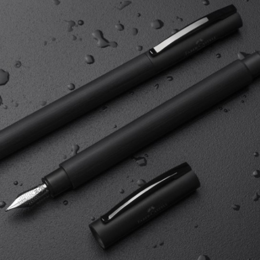 Faber-Castell Ambition All Black Fountain Pen 147152 M F EF
