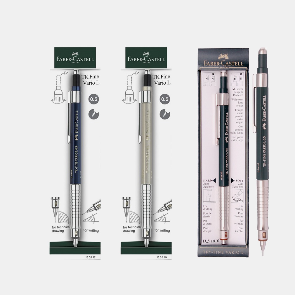 Faber-Castell TK-FINE VARIO L Mechanical Pencil 0.35 0.5 0.7 1.0mm Indigo Champagne Gold