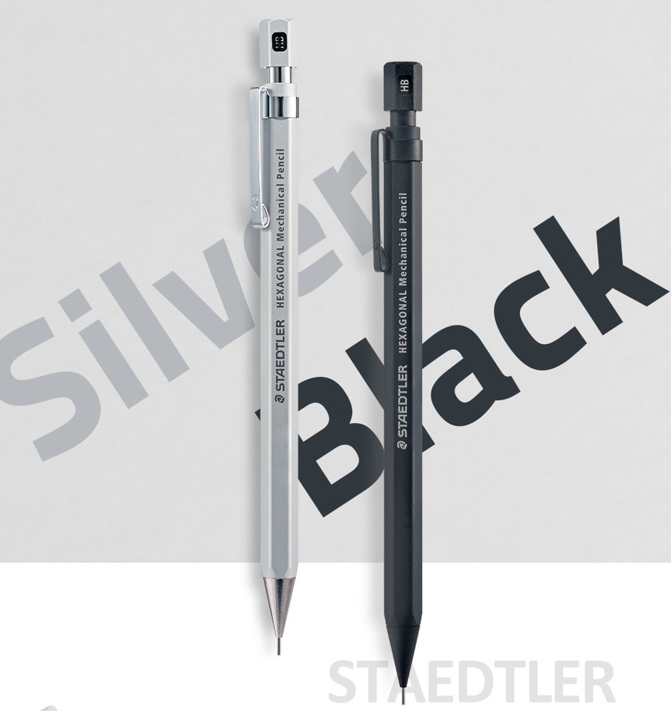Staedtler Hexagonal Mechanical Pencil 925 77 05 Silver Black