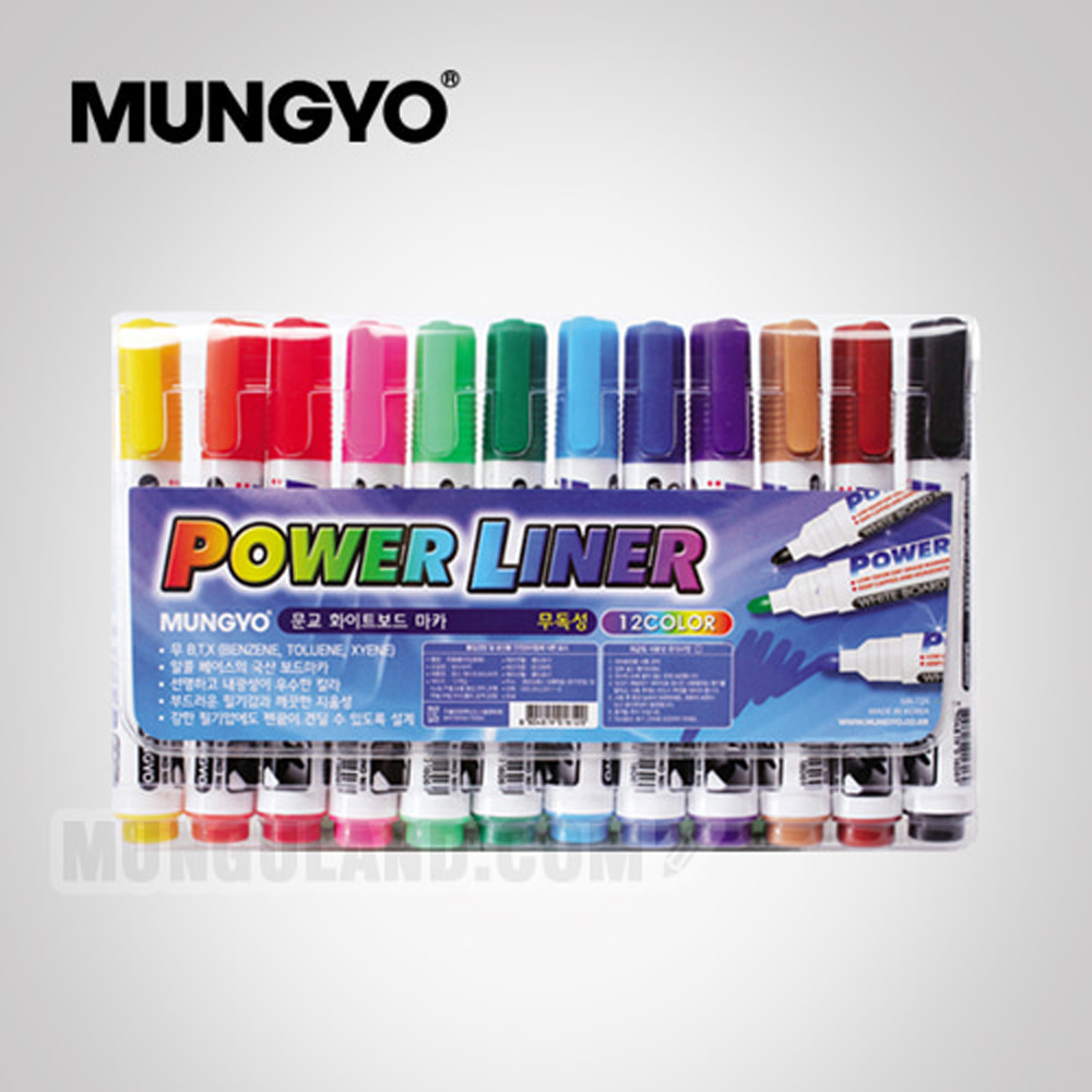 Moonkyo Whiteboard Marker 12 Colors (Vinyl Package)