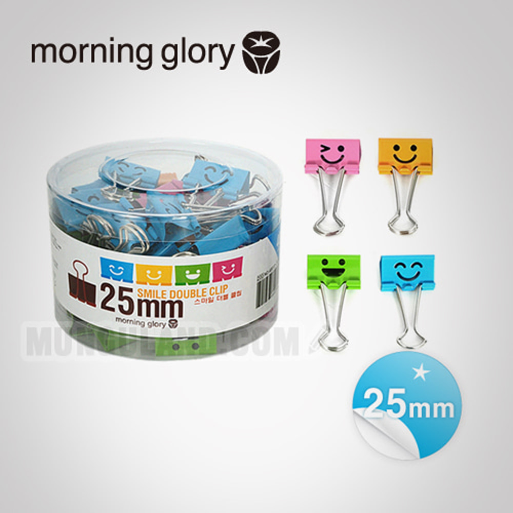 Morning Glory 200 Smile Double Clip 25mm X 48 Pieces