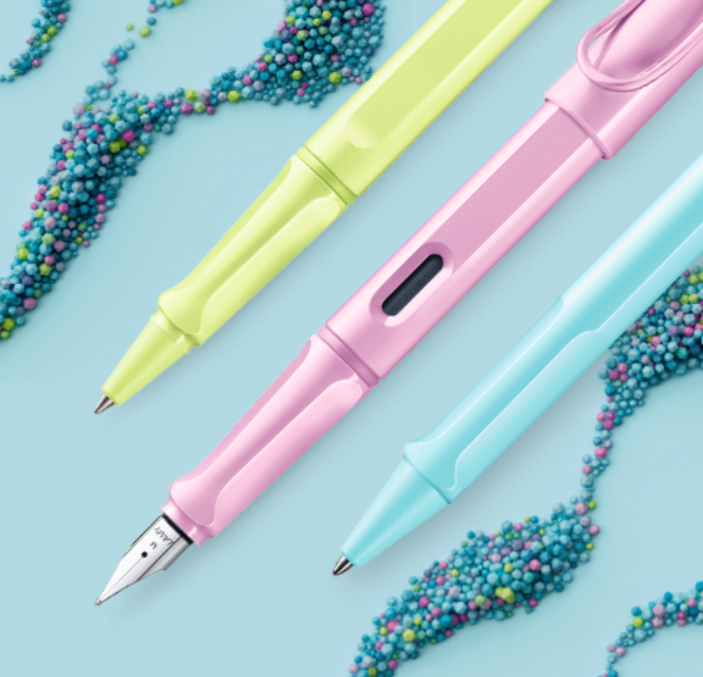 Lamy Safari Fountain Pen Aqua Sky Light Rose Spring Green LM0D1 F, EF
