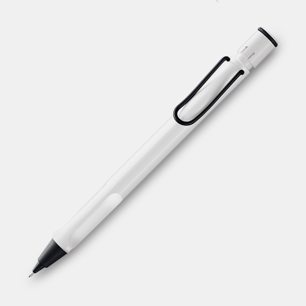 Safari Mechanical Pencil White Black Clip 0.5mm